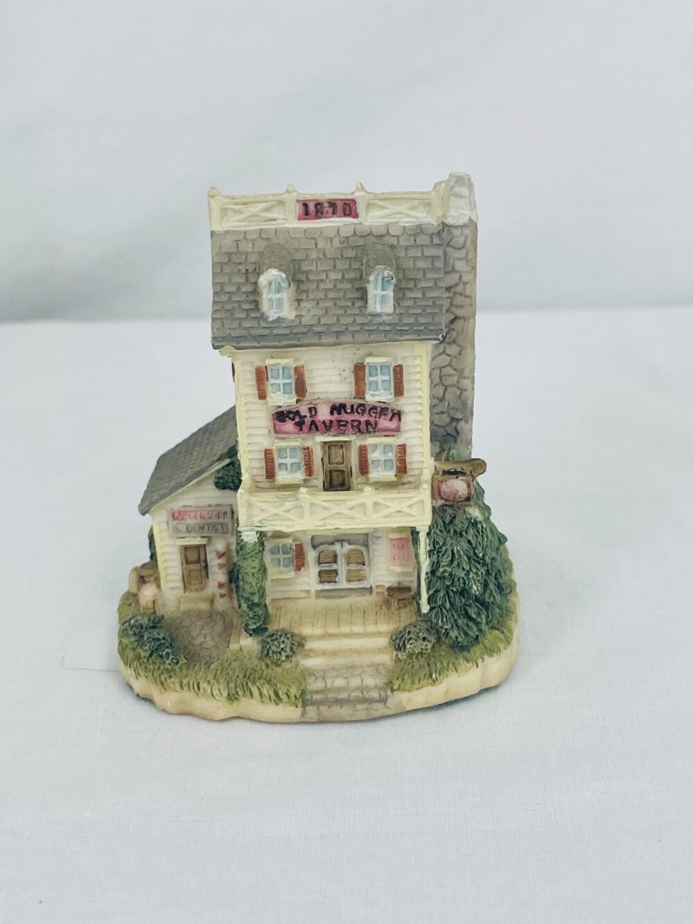 Vintage Gold Nugget Tavern Miniature Building Figurine 1870